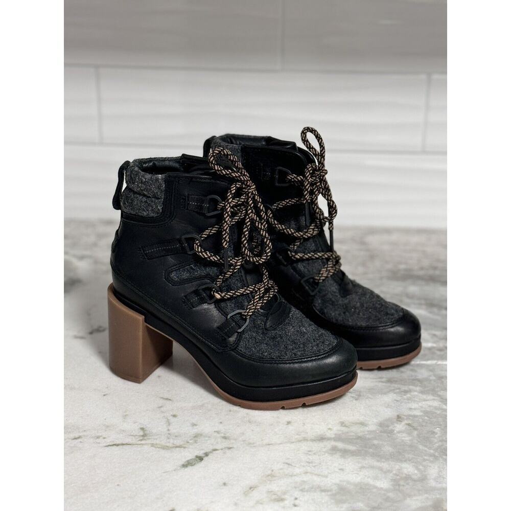 Sorel Women’s Black Waterproof Lace Up Ankle Boots Size 7